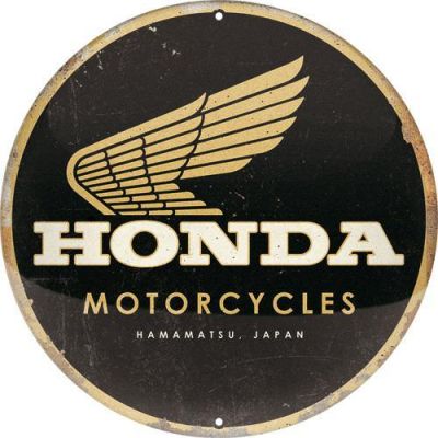 Honda Logo Okrągły Tłoczony Szyld Plakat Reklama 35cm